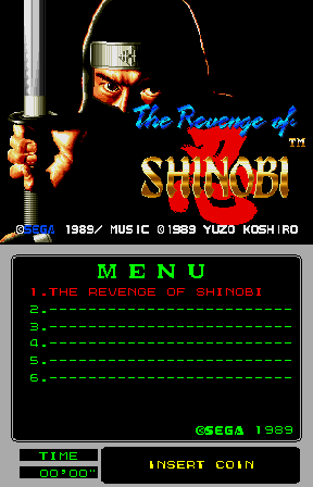 The Revenge of Shinobi (Mega-Tech) Title Screen